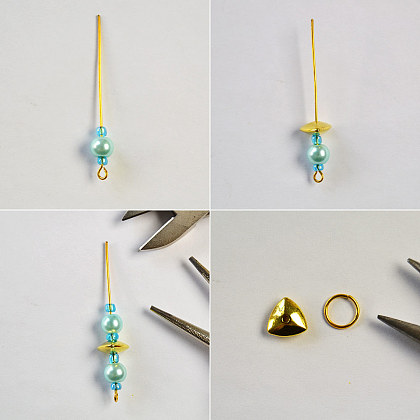 Pretty Blue Pearl Earrings-3