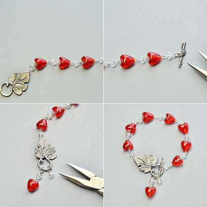Sweet Bracelet with Red Heart-4