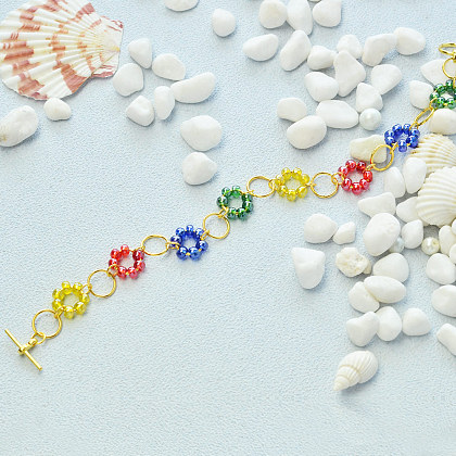 Simple Summer Seed Beads Bracelet-1