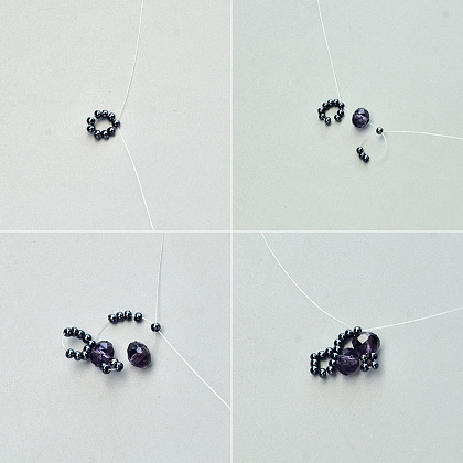 Браслет из хрустальных бусин-3