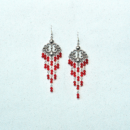 Tibetan Style Red Crystal Beads Earrings | Pandahall Inspiration Projects