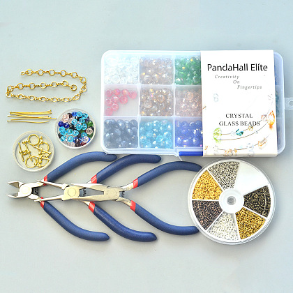 Élégant bracelet en cristal bleu-2