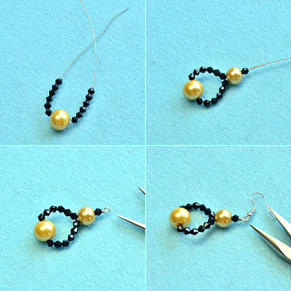 Orecchini di perle semplici e carini-3
