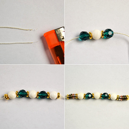 Bracelet avec perles de coquillages géants-3