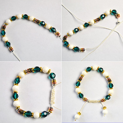 Bracelet avec perles de coquillages géants-4