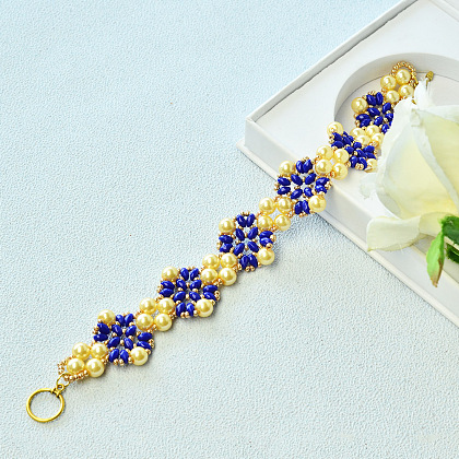 Браслет из бисера с двойным отверстием-6