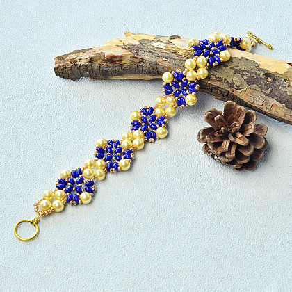 Браслет из бисера с двойным отверстием-7