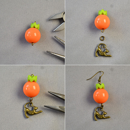 Halloween Earrings with Pumpkin-3