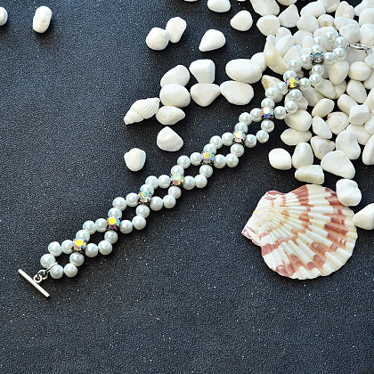Bracelet en strass et perles-4