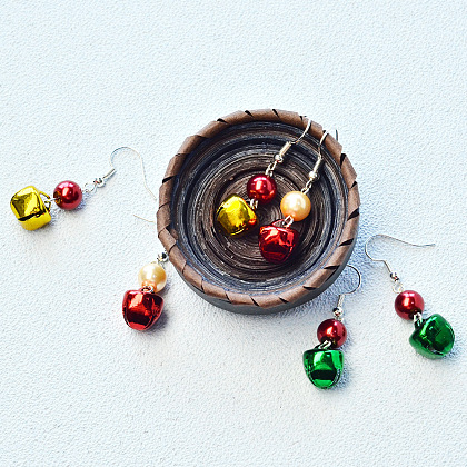 Süße Weihnachtsglocken Ohrringe-5
