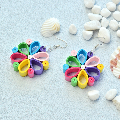 Boho Flower Paper Quilling Earrings 1st Anniversary Gift for  Etsy UK   Paper quilling earrings Quilling earrings Paper quilling jewelry