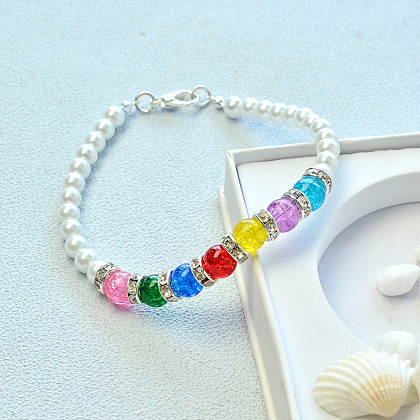 Elegant Colorful Glass Beads Bracelet-1