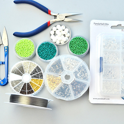 Браслет из бисера градиентного цвета-2