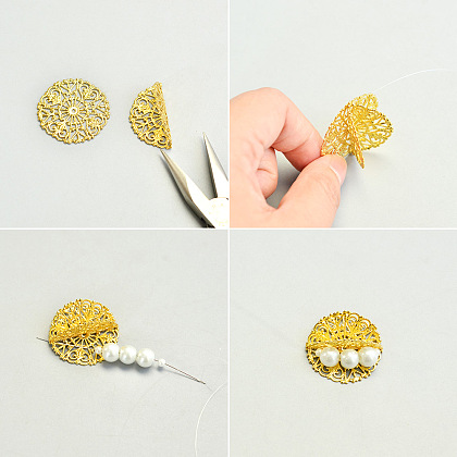 Elegantes pendientes de perlas-3