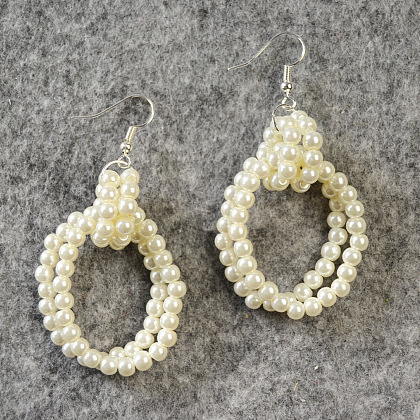 Boucles d'oreilles en perles pures-5