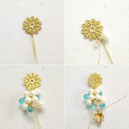 Boucles d'oreilles élégantes en forme de fleur en acrylique-3