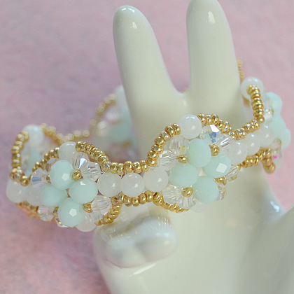 Bracelet perlé de style frais-1