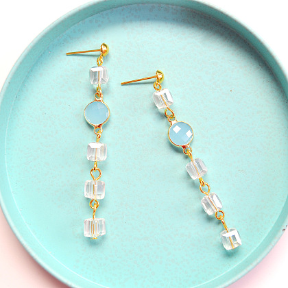 Серьги с хрустальными бусинами