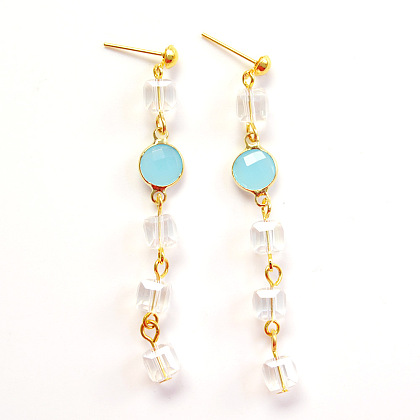 Серьги с хрустальными бусинами-4