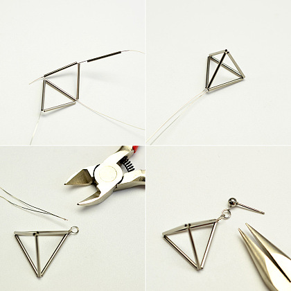 Metal Triangle Earrings-4