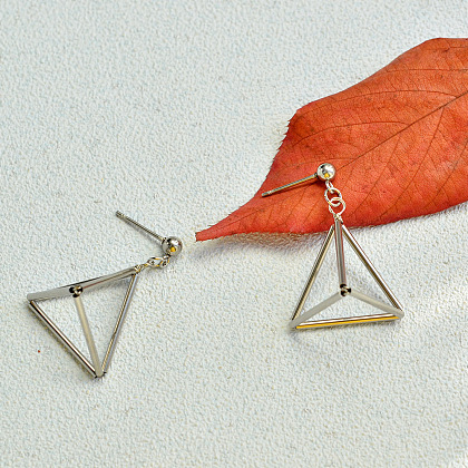 Metal Triangle Earrings-5