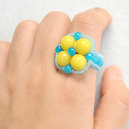 Graziosi anelli con perle di giada Mashan-5