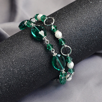 Bracelet en cristal vert-5