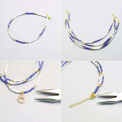 Bracelets de perles de rocaille colorées-4