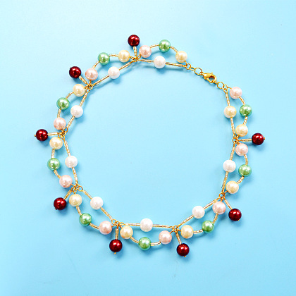 Collier de perles colorées-5