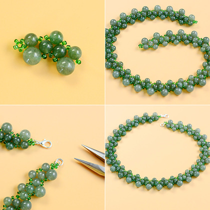 Light Green Gemstone Necklace-4