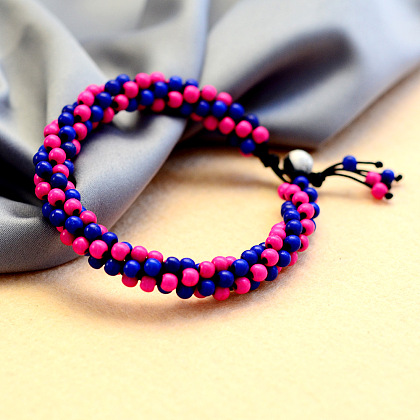 Woven Bracelet with Beads-1