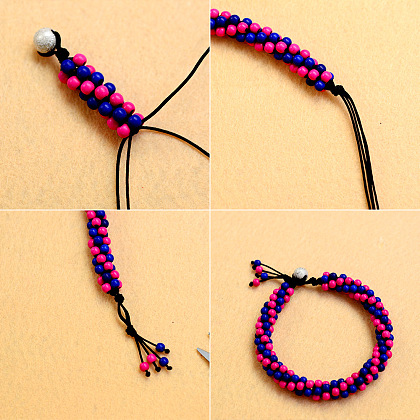 Woven Bracelet with Beads-5