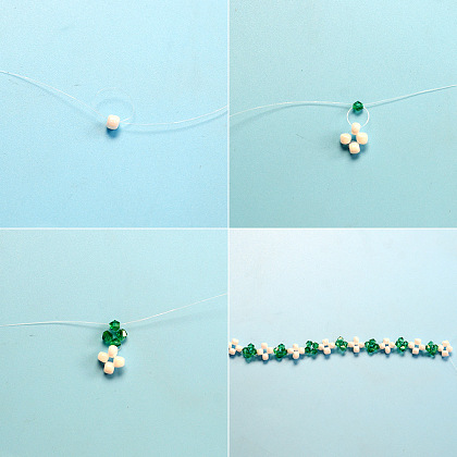 Bracelet de perles vertes-3