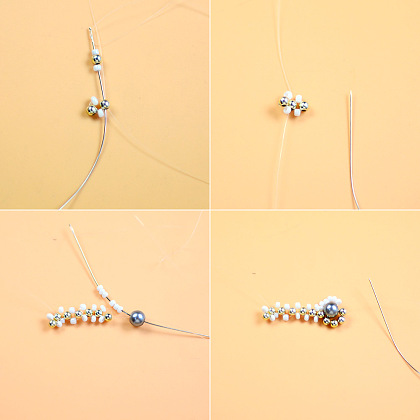 Ensemble bague et bracelet en perles de rocaille-3