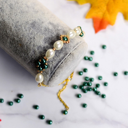 Браслет-цепочка с жемчугом