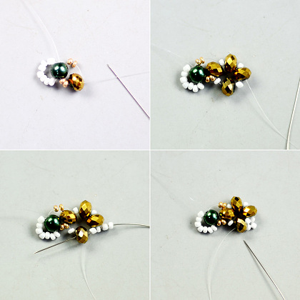 Electroplate Glass Bead Bracelet