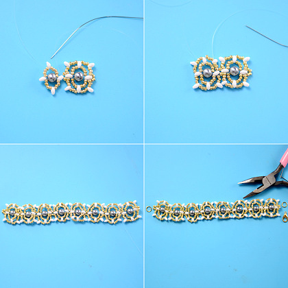 Bracelet de perles de rocaille avec perles-5