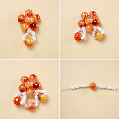 Стекло бисером серьги-4