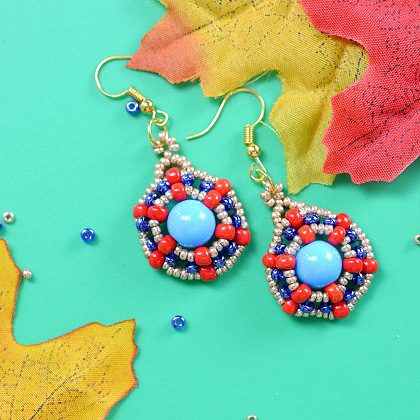 Colorful Beaded Earrings-1