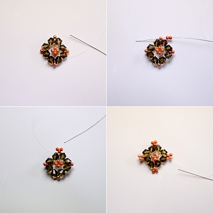 Flower-shaped Crystal Earrings-4