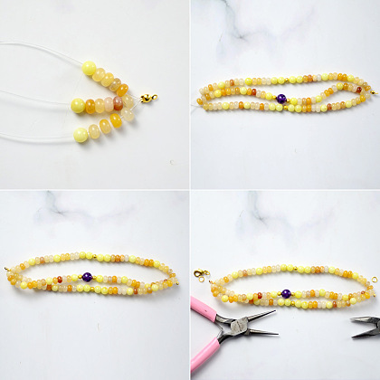 Einfaches dreistufiges Perlenarmband-4