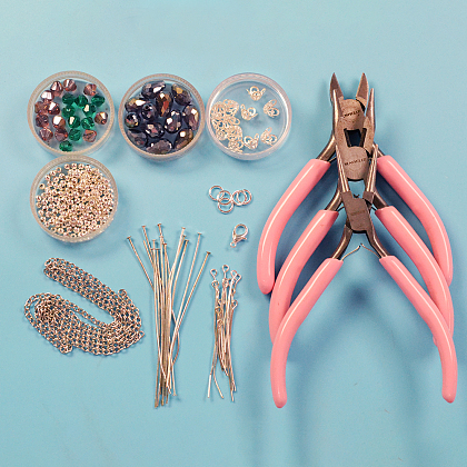 Стеклянное колье с кисточками-2