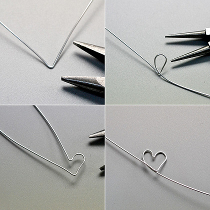 Heart-shaped Wire Earrings-3