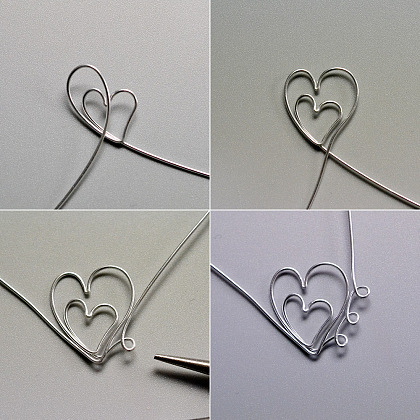 Heart-shaped Wire Earrings-4