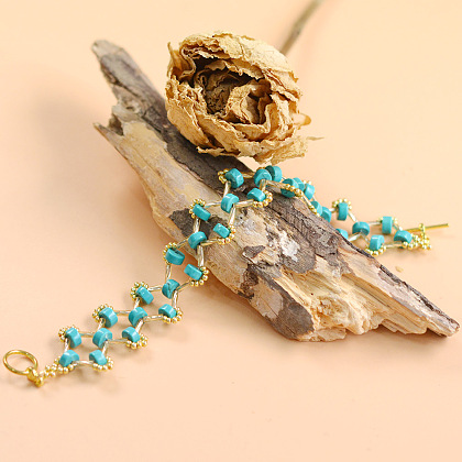 Bracelet perles heishi turquoise-1