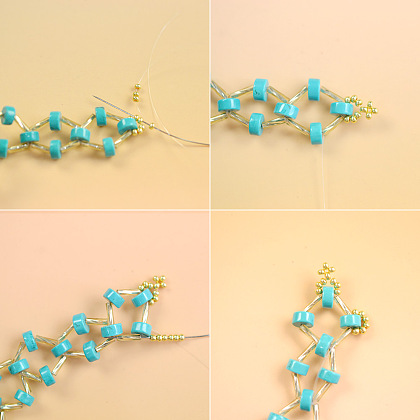 Bracelet perles heishi turquoise-5