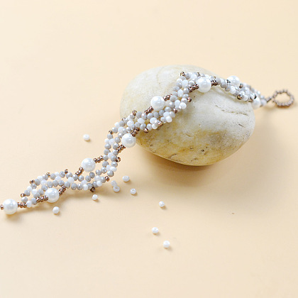 Bracelet ondulé en perles-1
