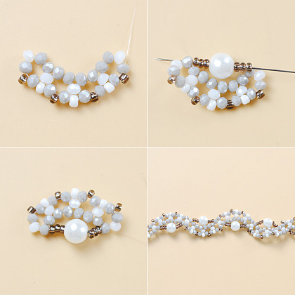 Bracelet ondulé en perles-4