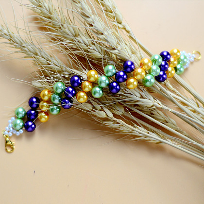 Pulsera de perlas de colores-1