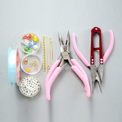 Колье с подвеской из стекла и жемчуга-2